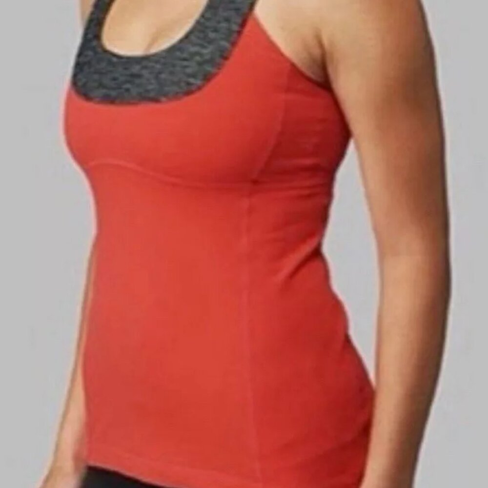 Lululemon Tank Top Women XS Orange Racerback Sleeveless Athletica Performance